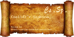 Csellár Szabina névjegykártya