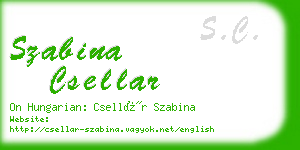 szabina csellar business card